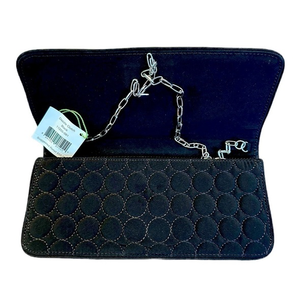Vera Bradley Dazzle Clutch with Chain Strap in Classic Black - NWT - Picture 3 of 5
